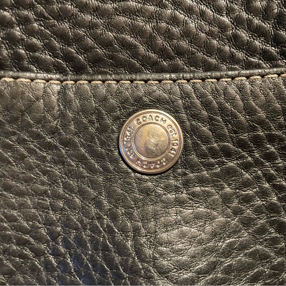 Vintage Coach Chelsea #C0782-F10891 Black Pebbled Leather Hobo Shoulder Bag - Picture 4 of 8